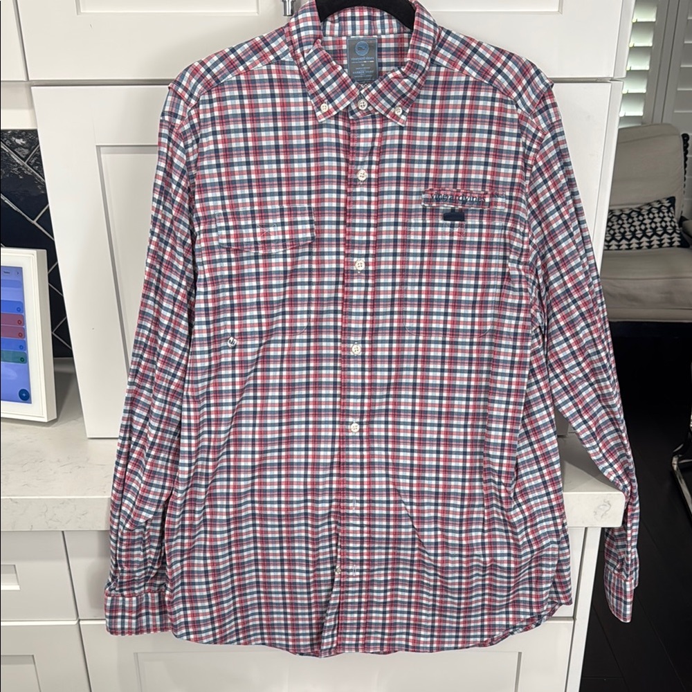 Vineyard Vines Red and Blue Harbor Shirt